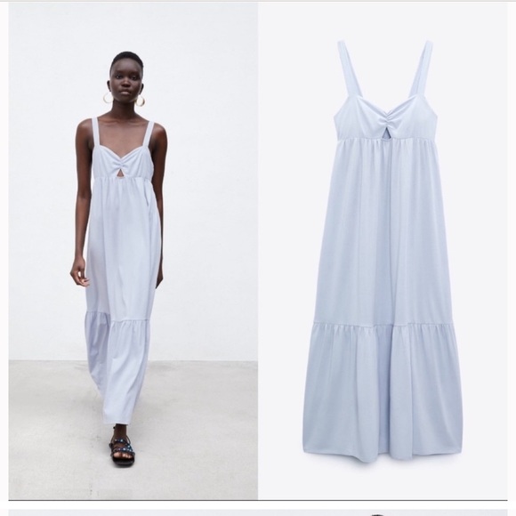 Zara Dresses & Skirts - NWT Zara Light Blue Maxi Dress